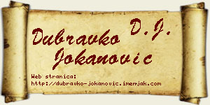 Dubravko Jokanović vizit kartica